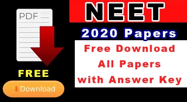 NEET 2020 Question paper all codes NTA official